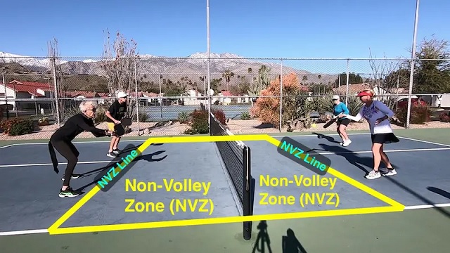 Hiểu về vùng cấm (Non-Volley Zone) trong Pickleball